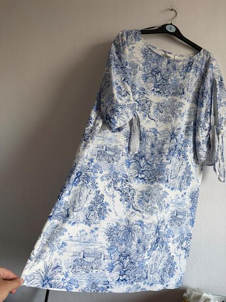 Hm viralne lanove saty velk 40 kvety zvierata, h&m,40