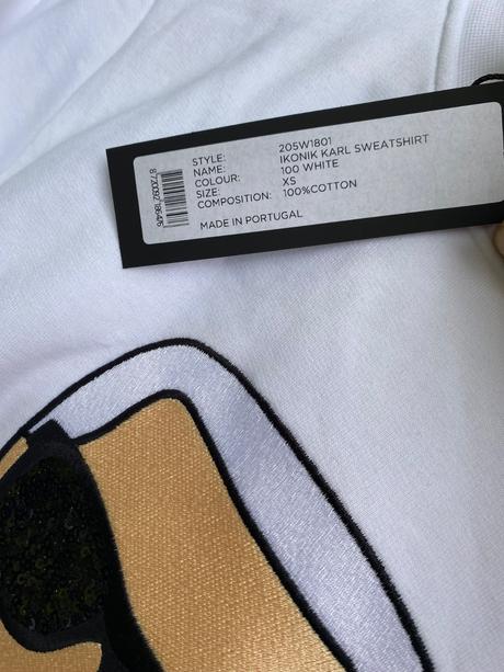 Mikina karl lagerfeld vyšívaná s flitrami, xs
