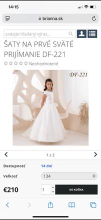 Šaty na prvé sväté prijímanie, 134