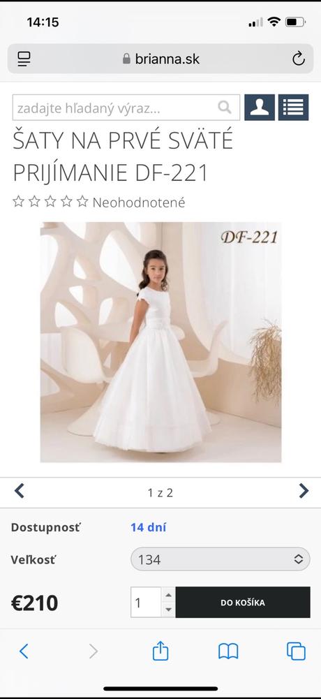 Šaty na prvé sväté prijímanie, 134