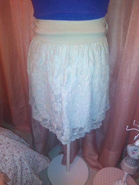 Sukna s čipkou, h&m,s