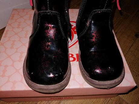 Bordové lakové čižmičky, nelli blu,22