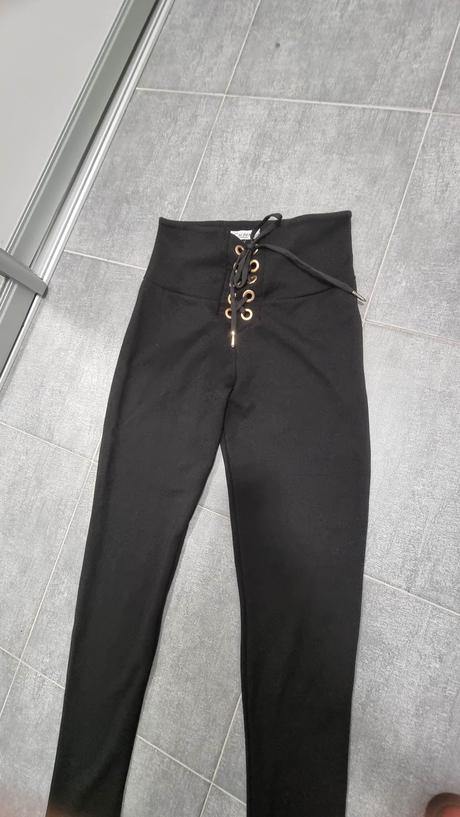 Leginove nohavice s vysokým pasom na šnurovanie s/, m