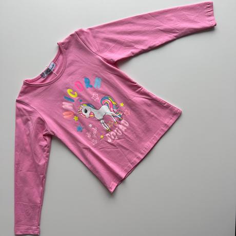 Dievčenské tričko unicorn tmavoružová, 122