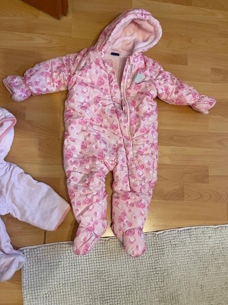 Zimné kombinézy dievča 9-12 mesiacov, 74