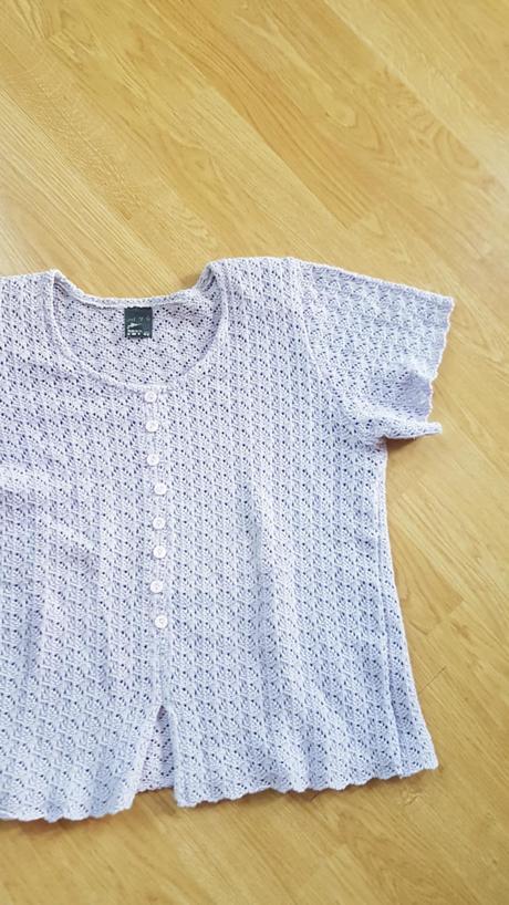 Bledo fialkové pletené tričko v. l, l