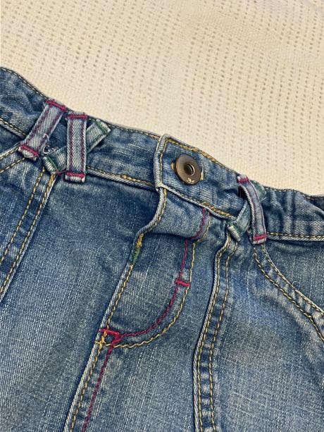 Dievčenská rifľová sukňa s nášivkami,2-3 r., marks & spencer,92