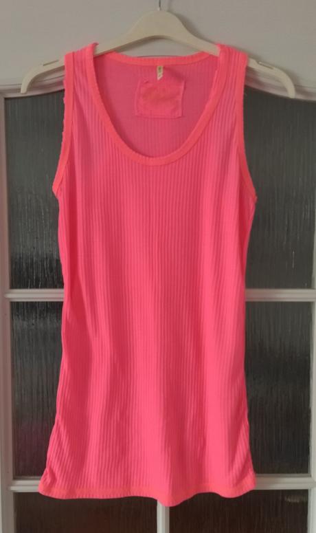 Rebrované tielko, denim co,l