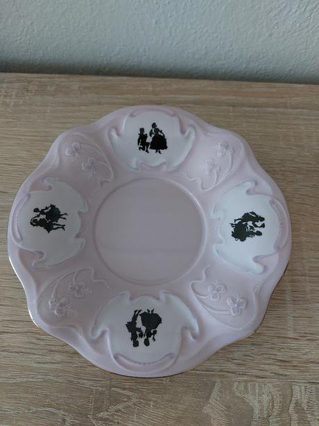 Ruzovy porcelam h&c - salka s podsalkou, 