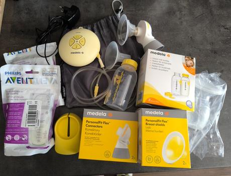 Odsávačka mlieka medela s príslušenstvom, 