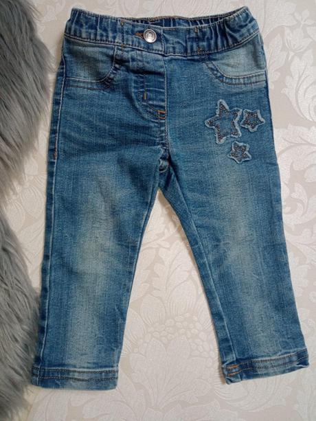 Modré vyšúchané rifle s hviezdičkami (80), 80