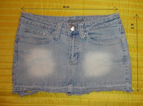 Rifľová sukňa v. 36, denim,36