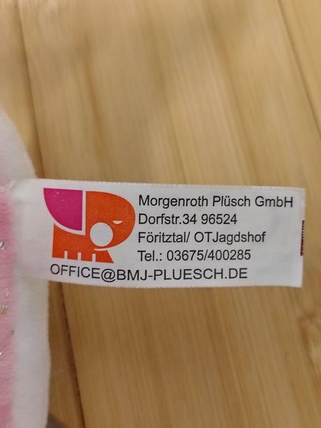 Plyšový trblietavý ružový delfín morgenroth plüsch, 