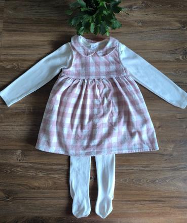 3-dielny set šaty+body+pančuchy, f&f,86