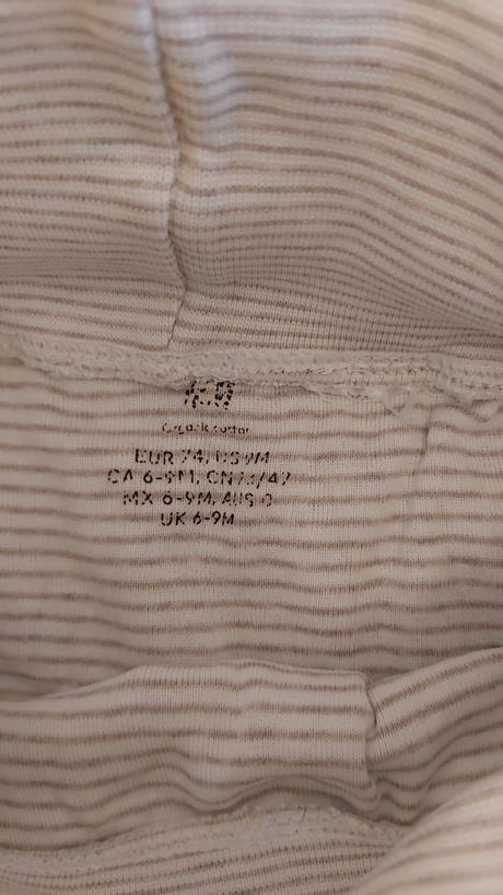 Legíny pásikové h&m 74, h&m,74