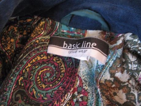 Tyrkysovo-modrý jesenný/jarný kabát, 36/38, 36