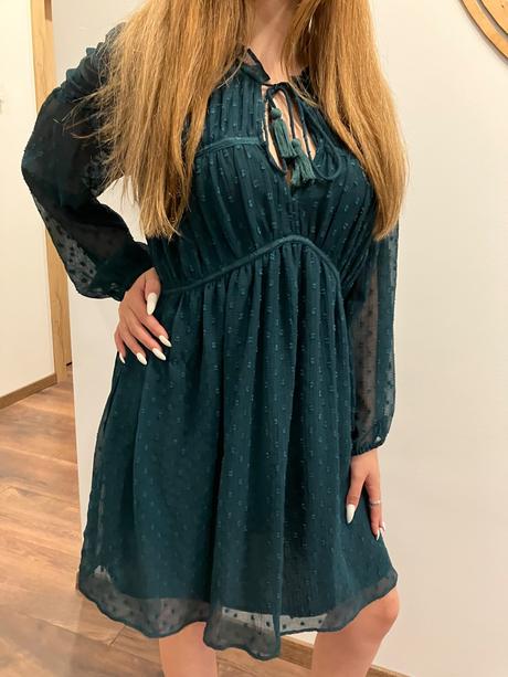 Zelené krásne šaty, zara,s