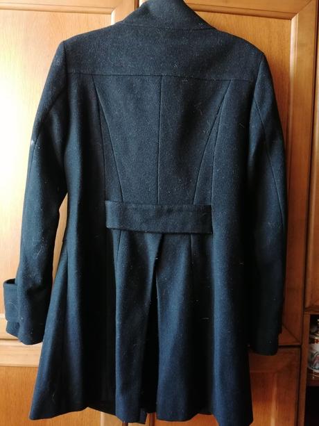Čierny kabát s dvojradovým zapínaním zara, zara,xs