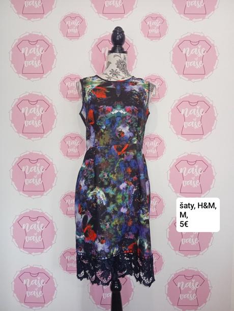 Zdobené farebné šaty, h&m,38