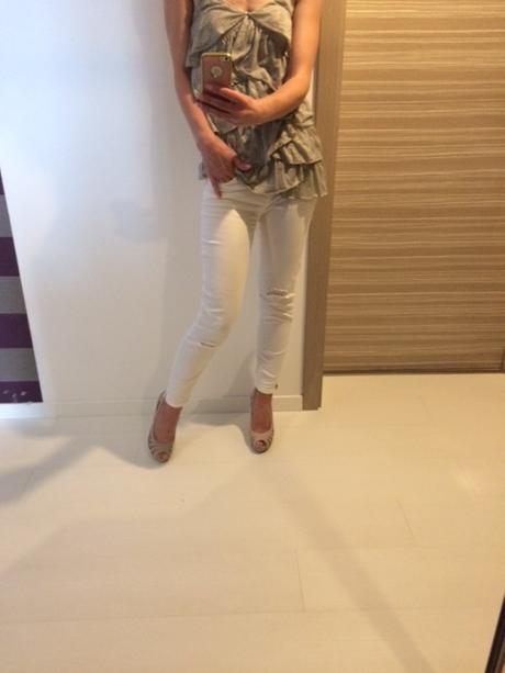 Volánikové tričko, vero moda,s