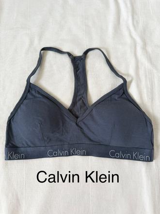 Športová podprsenka calvin klein, sivo-modrá, calvin klein,m