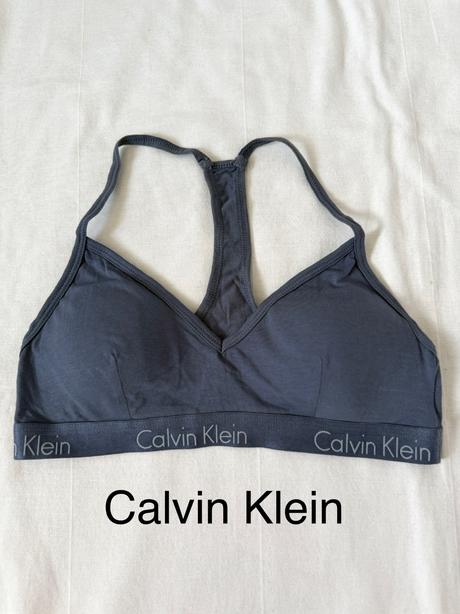 Športová podprsenka calvin klein, sivo-modrá, calvin klein,m