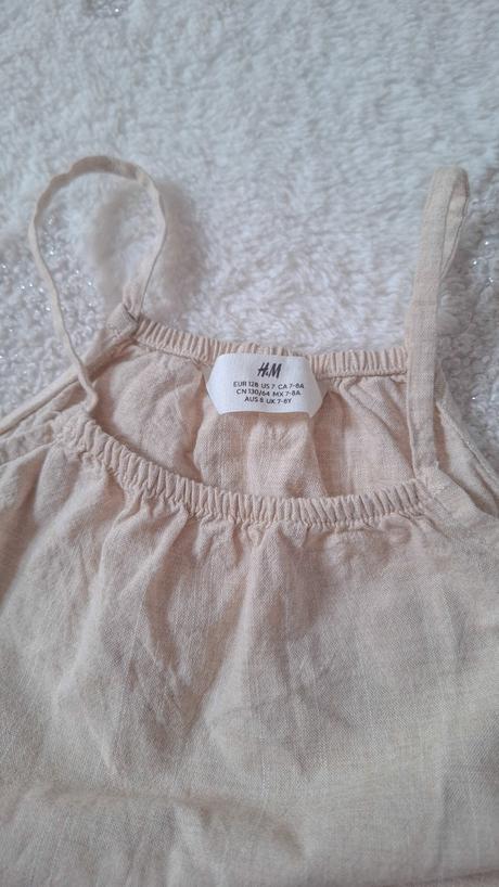 Ľanové šaty, h&m,128