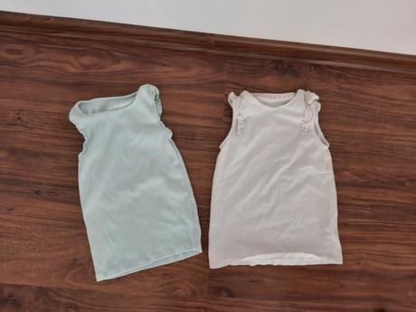 2 tričká biele a zelene, f&f,122