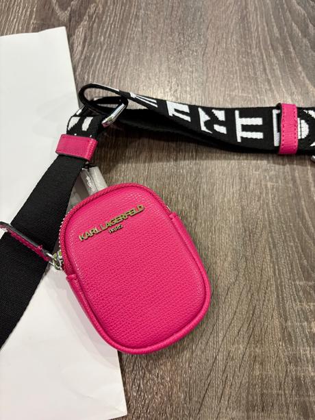 Karl lagerfeld crossbody kožená kabelka, karl lagerfeld