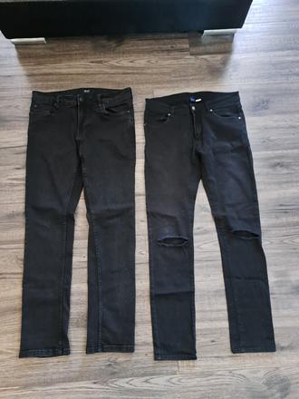 2 x čierne chlapčenske rifle, h&m,32