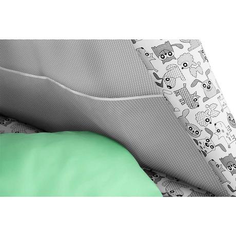 Detský luxusný stan s výbavou teepee akuku sivo-bi,