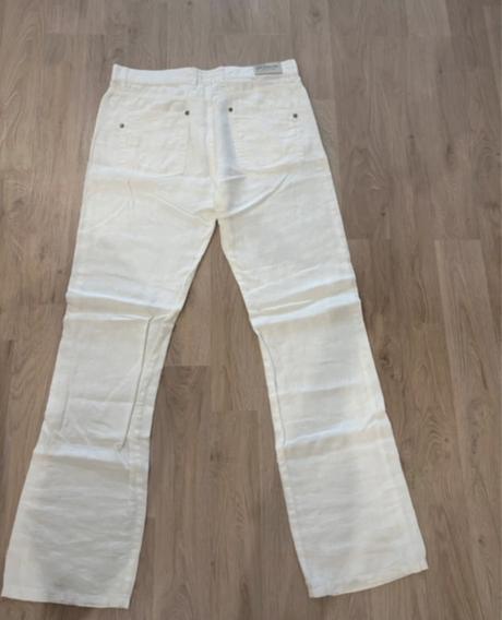 Krásne pánske biele nohavice armand thierry, m