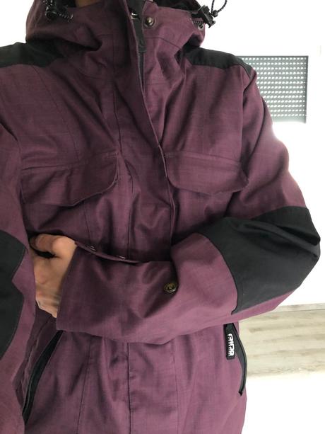 Zimná snowboardová bunda ride bordová, s