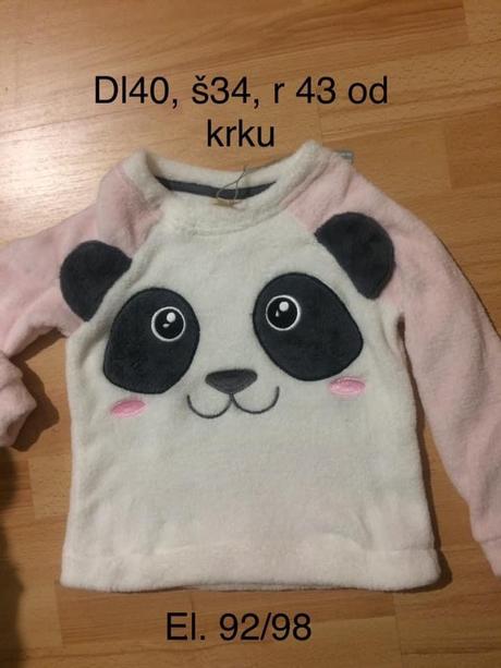 Mikina chlpatá 98, ovs,98