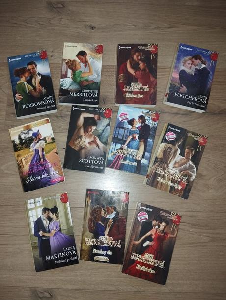 Balík harlequin knižiek historická romanca, 