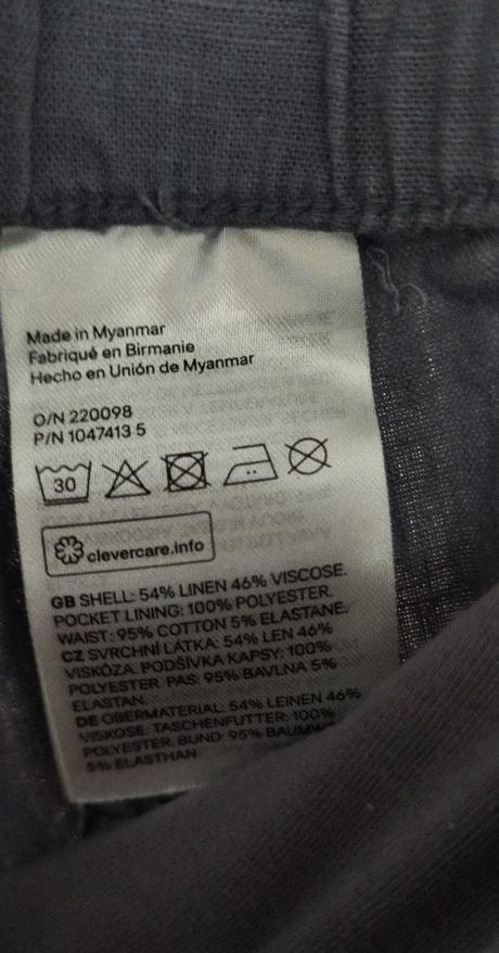 Tehotenské ľanové nohavice h&m mama, h&m,m