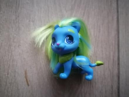 Figúrka zvieratko modrý lev s hrivou vlasmi, 