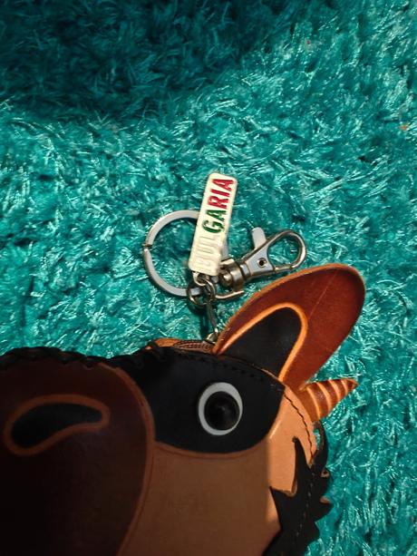 Kožená peňaženka / prívesok kravička- bulgaria,