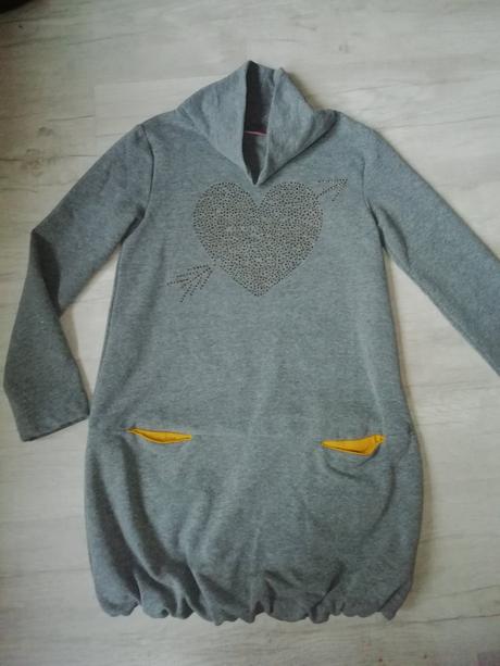 Šaty z teplákoviny s vreckami, ovs,134