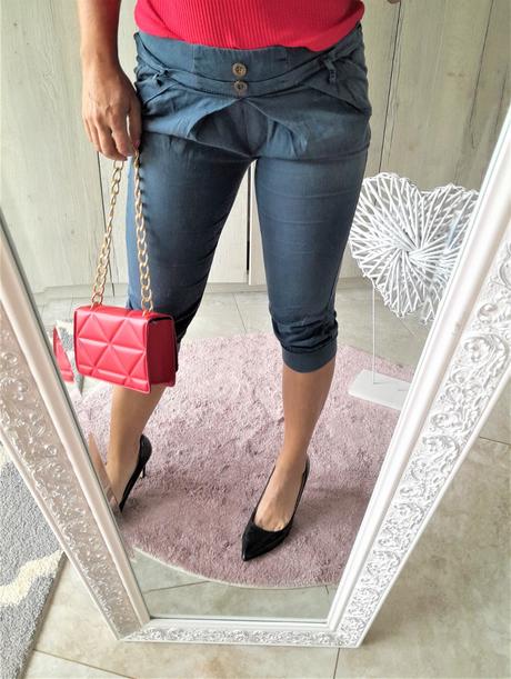 Tmavomodré 3/4 nohavice-m, m