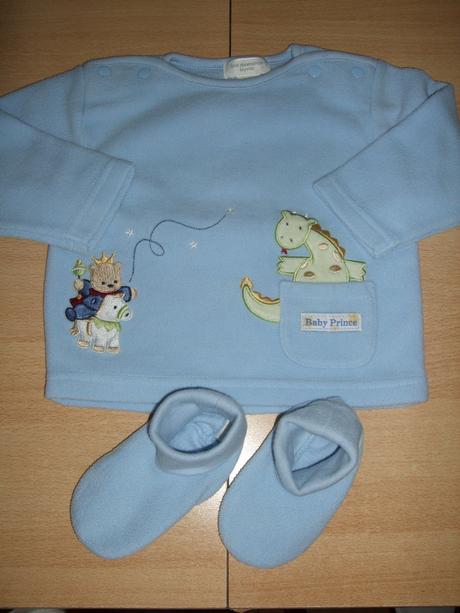 Flísová mikinka s capačkami baby prince, 74