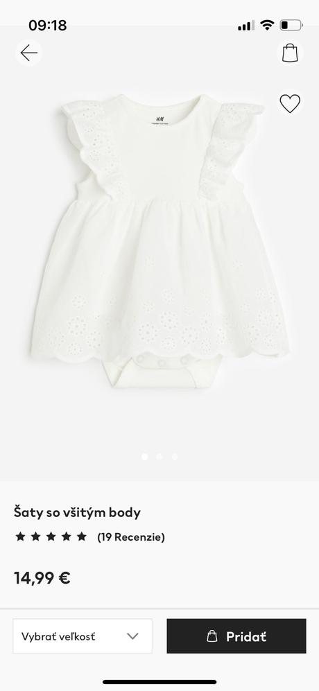 Saty so vsitym body a s krajkovymi detailami, h&m,74