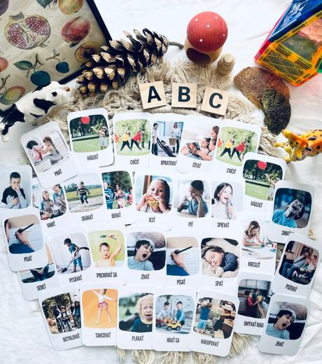 Slovesá - slovenské komunikačné kartičky,