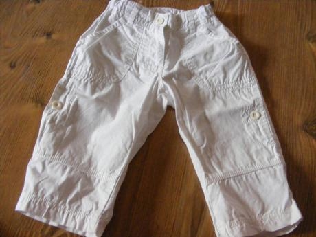 Biele nohavice, málo nosené, 116