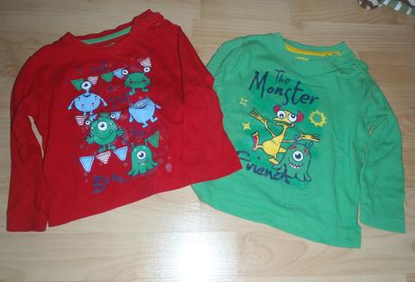 Tričko s dlhymi rukavmi - 2 ks - velkost 86/92, lupilu,92