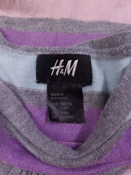 H&m tenke pletene saty s vreckami, h&m,116