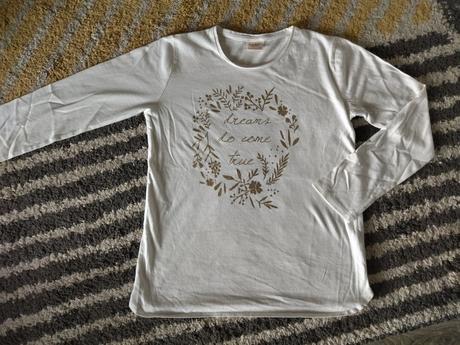 Krémové tričko, zara,140