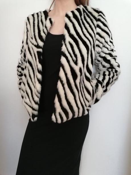 Spoločenský kožuch, h&m,xs