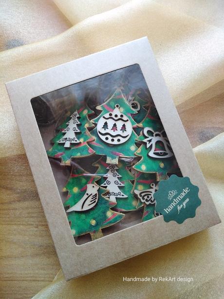 Hand made vianočné ozdoby na stromček, 