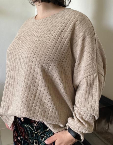 Kratsi oversize pulover, zara,l